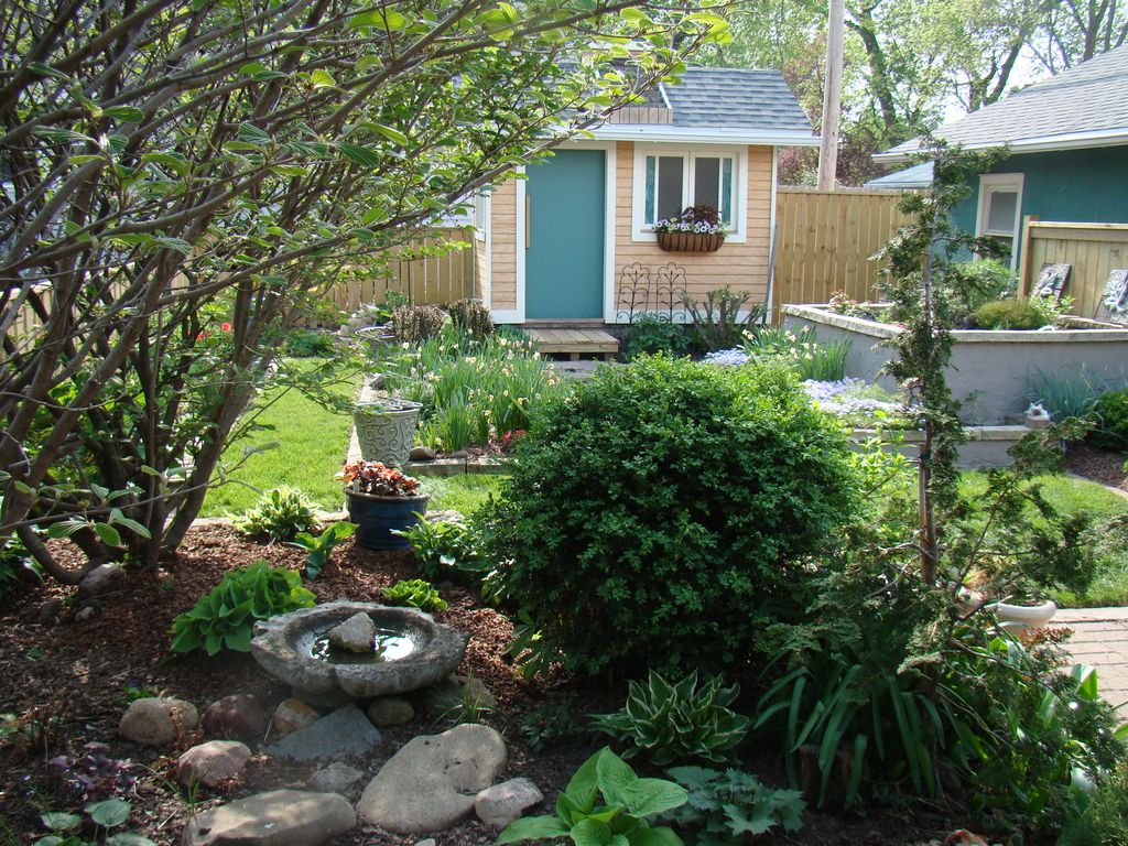 Raised bed, water feature design, backyard design