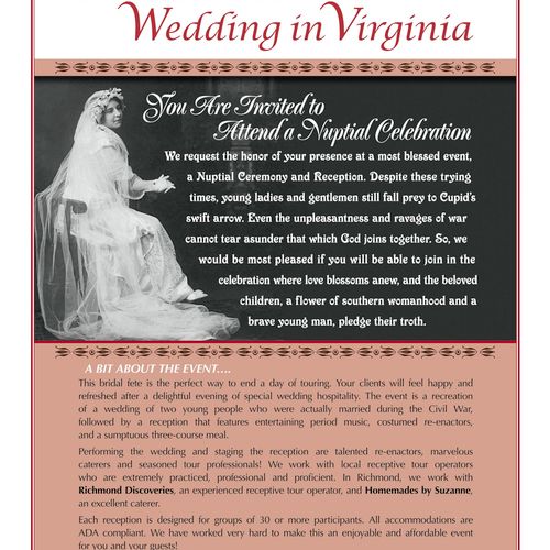 "A Civil War Wedding in Virginia," was a completel