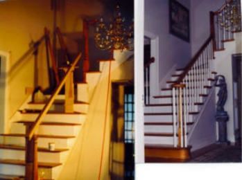 Before and After stairs treads  railings Skirt boa