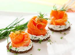 Luscious Appetizers-Smoked salmon with dill cream 