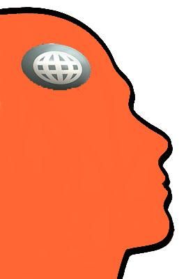Creative Head Web Design Logo in Orange