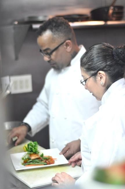 Owner & Chef Barnett with his Sous Chef Jessica.