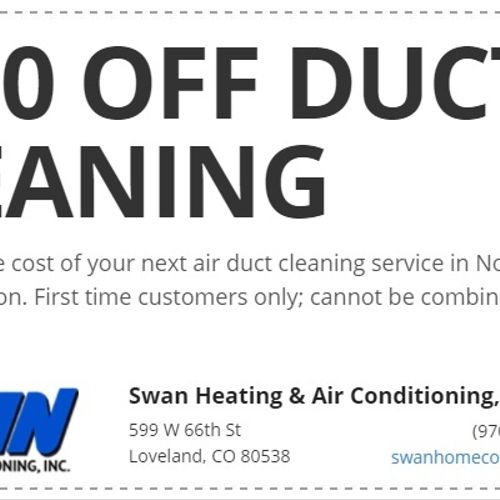 $100 Off Air Duct Cleaning Coupon
