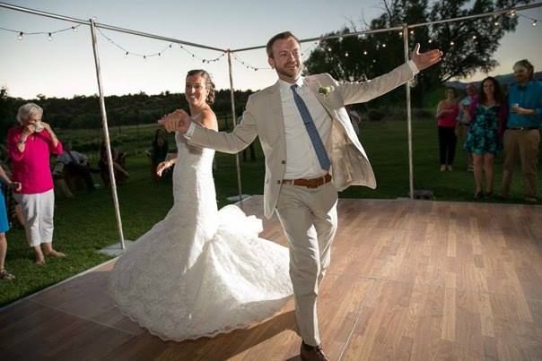 Bride and Groom moving to their first dance song p