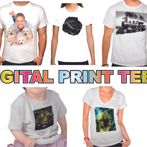 We do digital full color printing on garments.