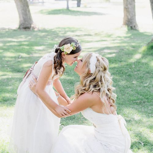One of my favorites, Bride Jen with her sweet girl