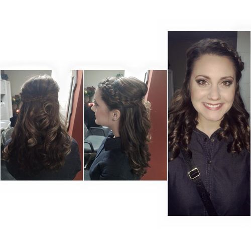 Hair & Makeup on a client for Valentine's Day