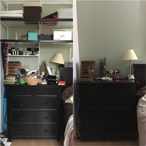 What was once cluttered is now a calm space in the