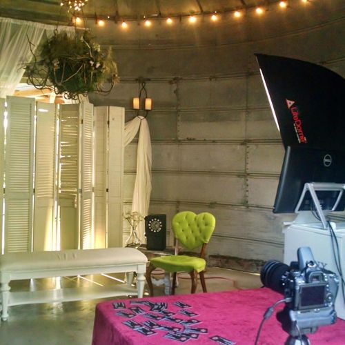 We offer a studio-style photo booth. We set-up a m