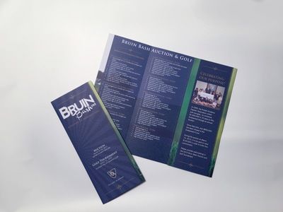 Brochure design for the Bruin Bash