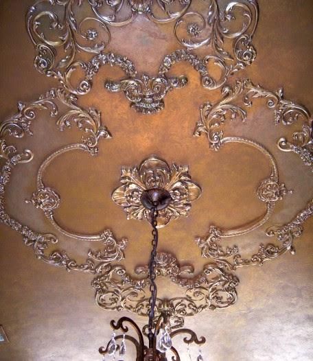 A beautiful metallic ceiling