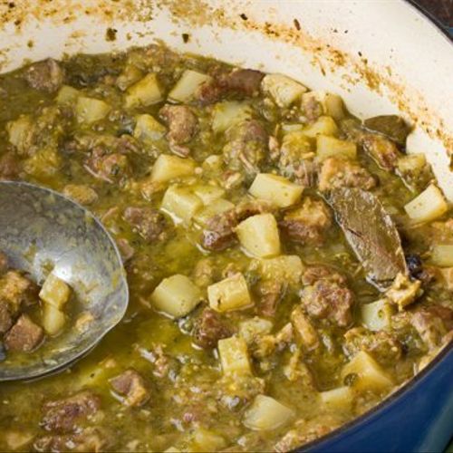 Chile Verde ( Beef and potato with chopped green c