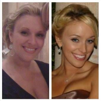 MIchelle on the left was 175lbs when she met me...