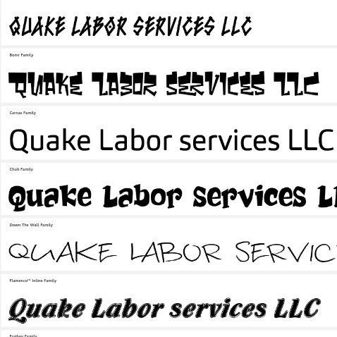 Quake labor services
