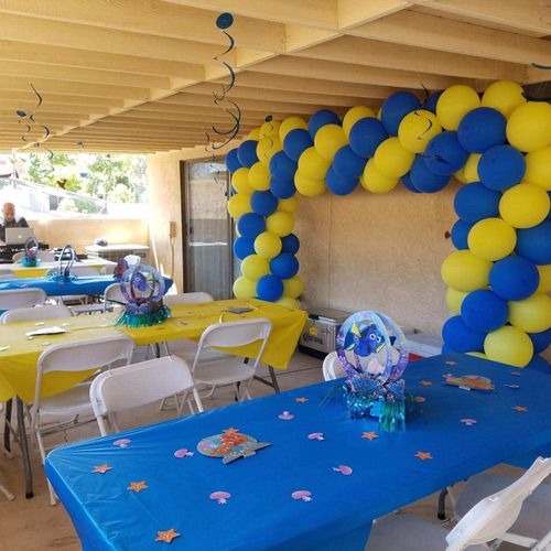 Dory themed: tables for guest