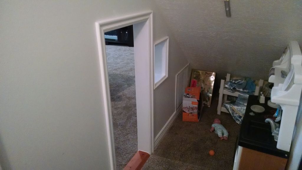 Under stairs playroom, inside