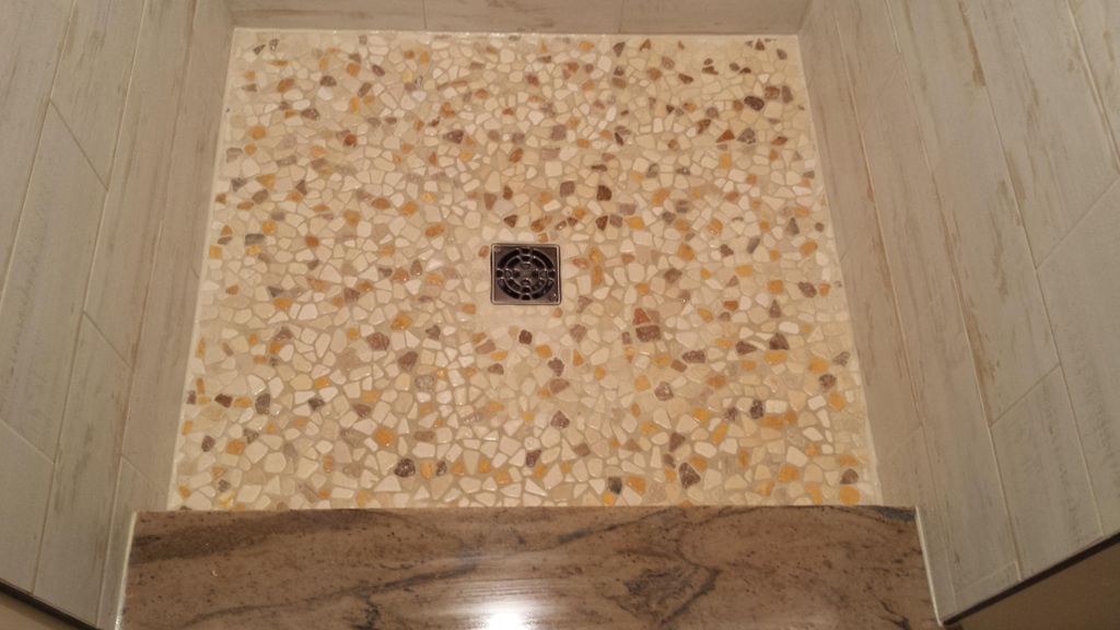 Pebble floor shower- ocean city