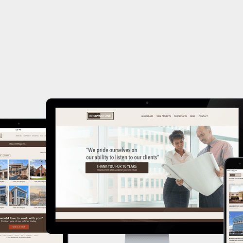 Brownstone Construction - Website ReDesign.