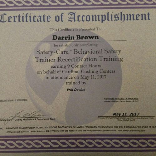 Safety Care Behavioral Safety Trainer
