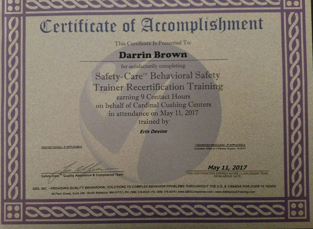 Safety Care Behavioral Safety Trainer