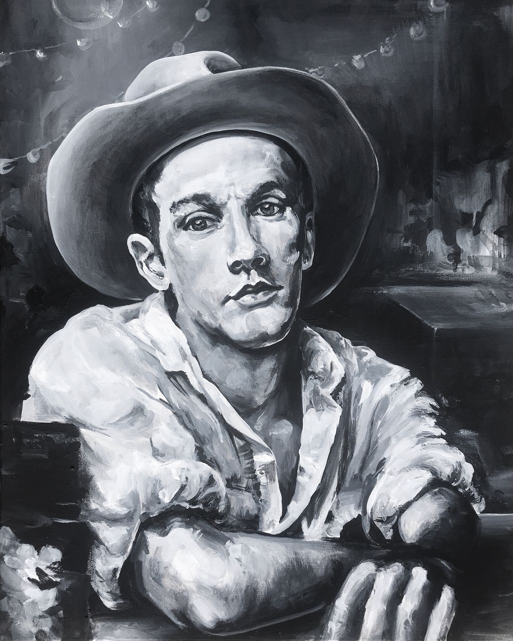 'Michael Stipe' - Acrylic on Canvas - 16x20"