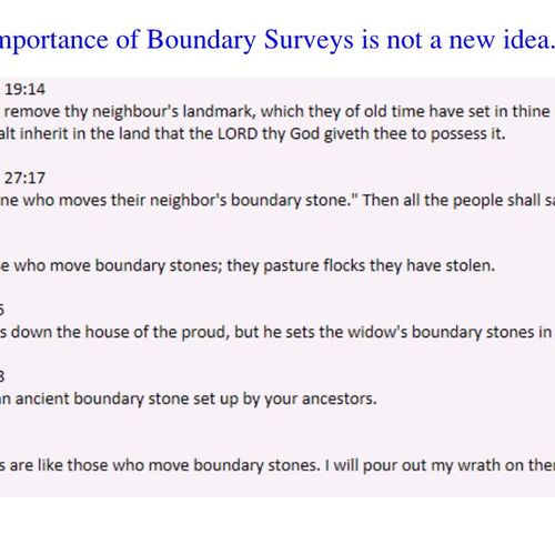 The importance of a Boundary marker is not a new i