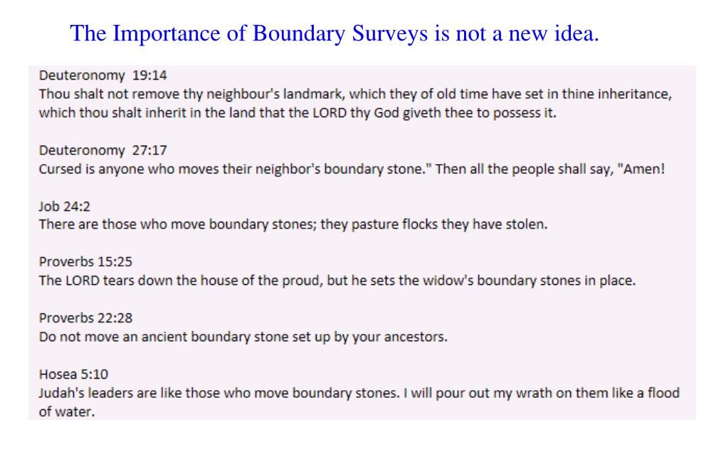 The importance of a Boundary marker is not a new i