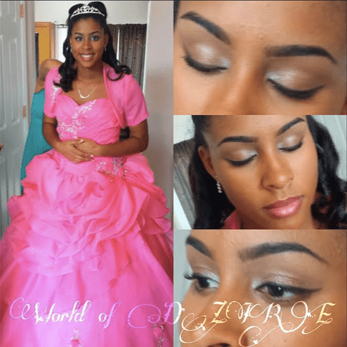 Natural age appropriate look for a Quinceanera