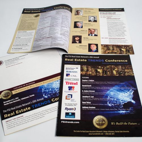 Conference brochure created with Adobe InDesign.