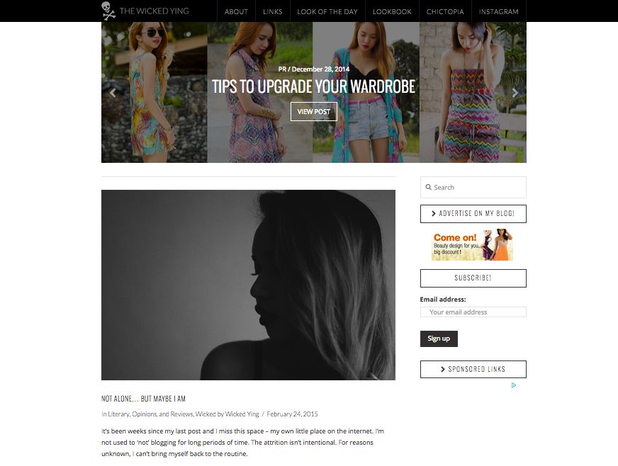 Website creation using WordPress