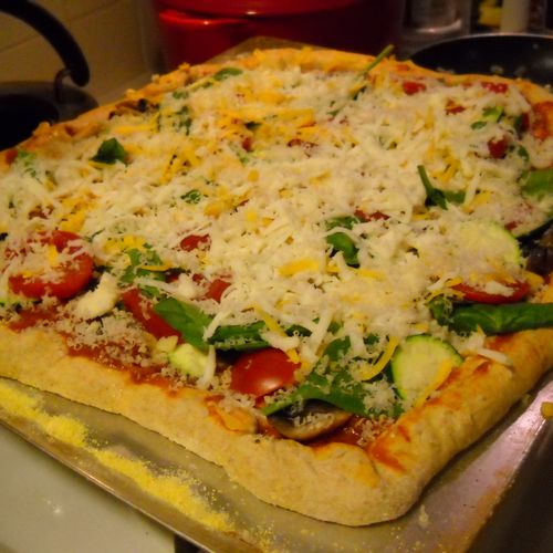 Homemade Vegetarian Pizza