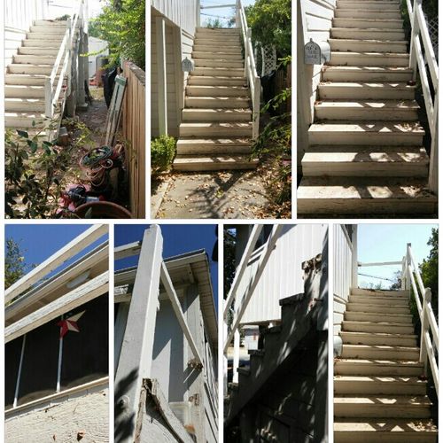 Original stairs, Removed in three sections in 1 ho