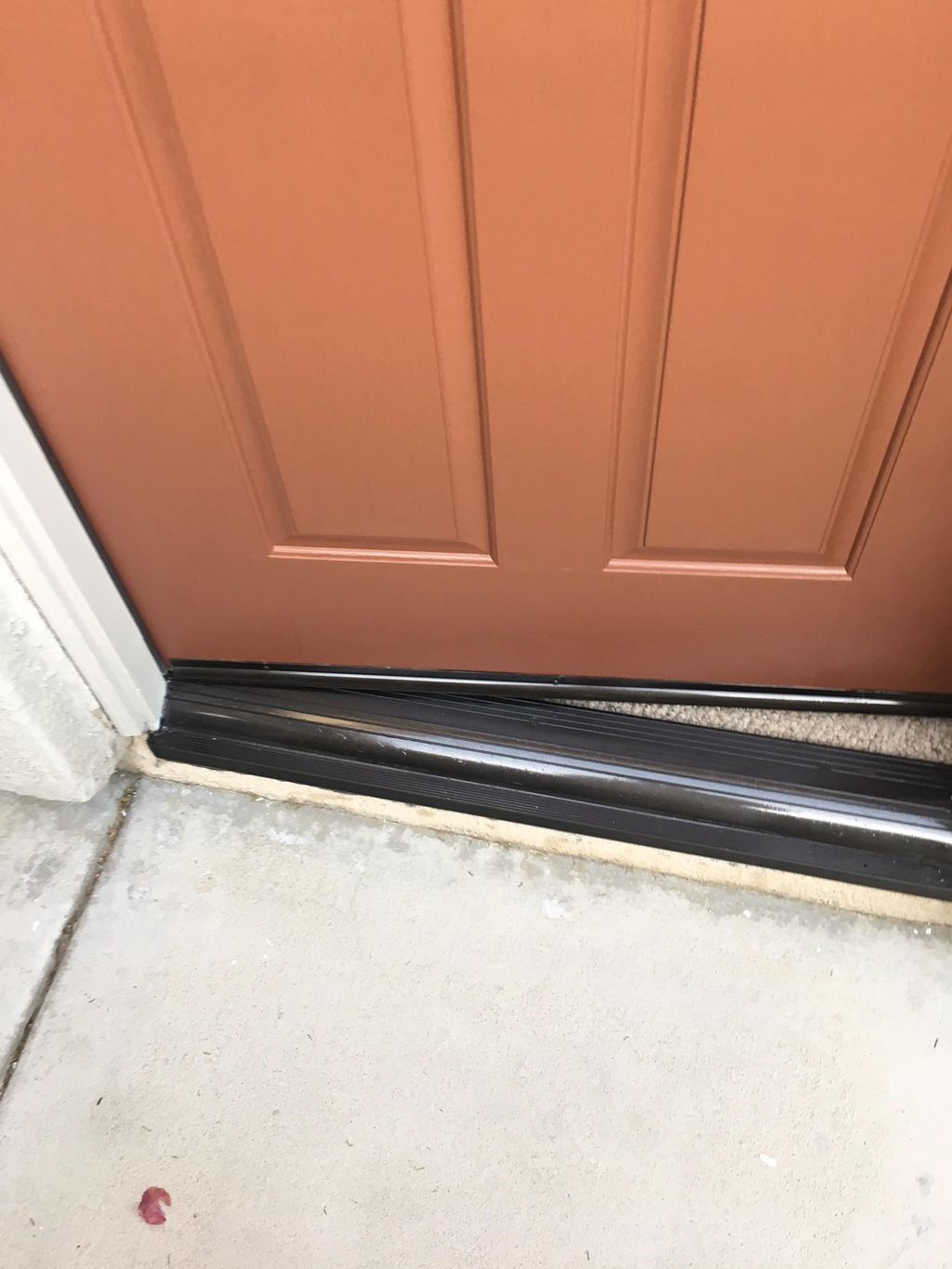 This door had bad sun damage. I sprayed the thresh