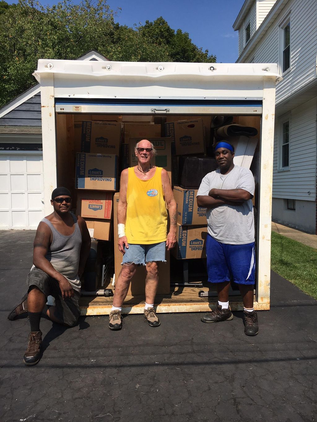 We just finished loading a 3 bedroom house into a 