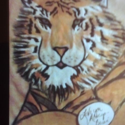 This picture of a tiger I painted for a customer t