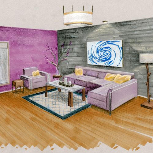 Contemporary living room design
