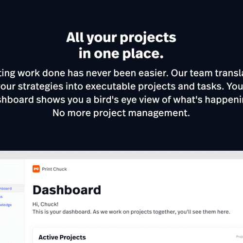 All your projects in one place. No more project ma