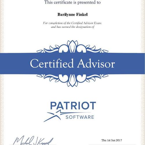 Certified with Patriots Payroll Software