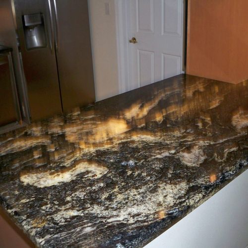 We did every thing on this job except the granite.
