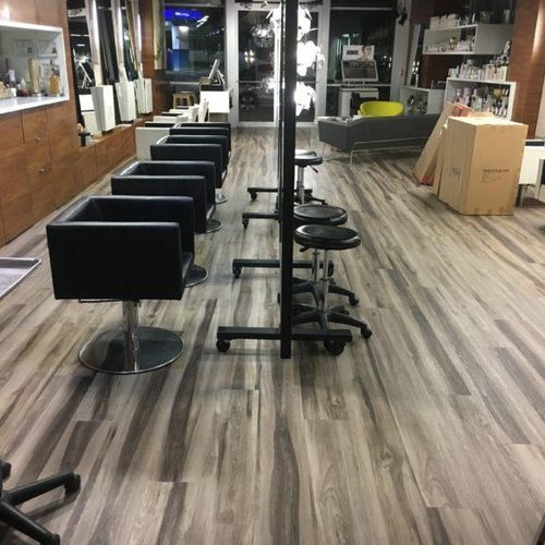 Vinyl Flooring for a Hair Salon in Downtown Austin