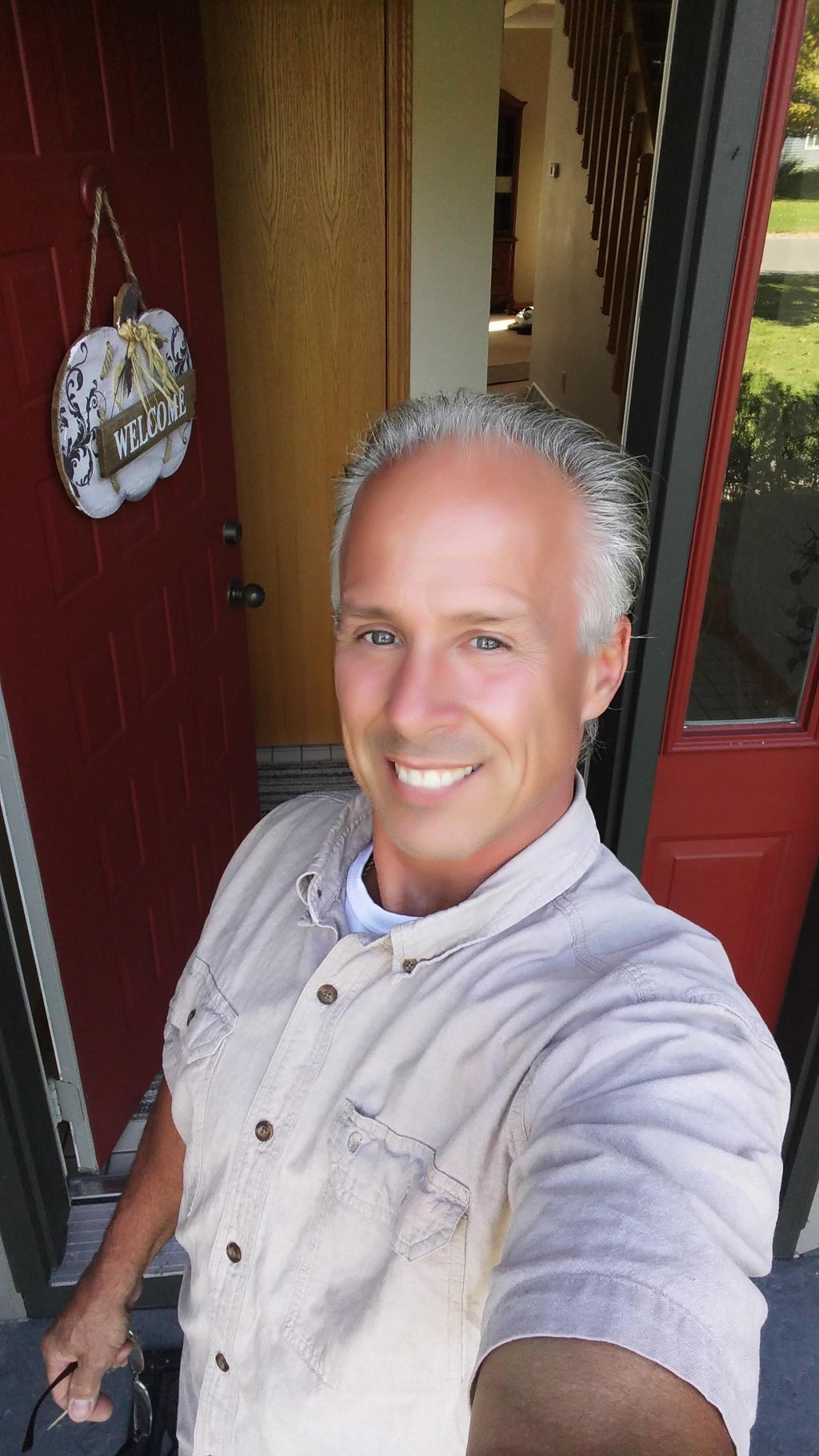 Me, at my front door.