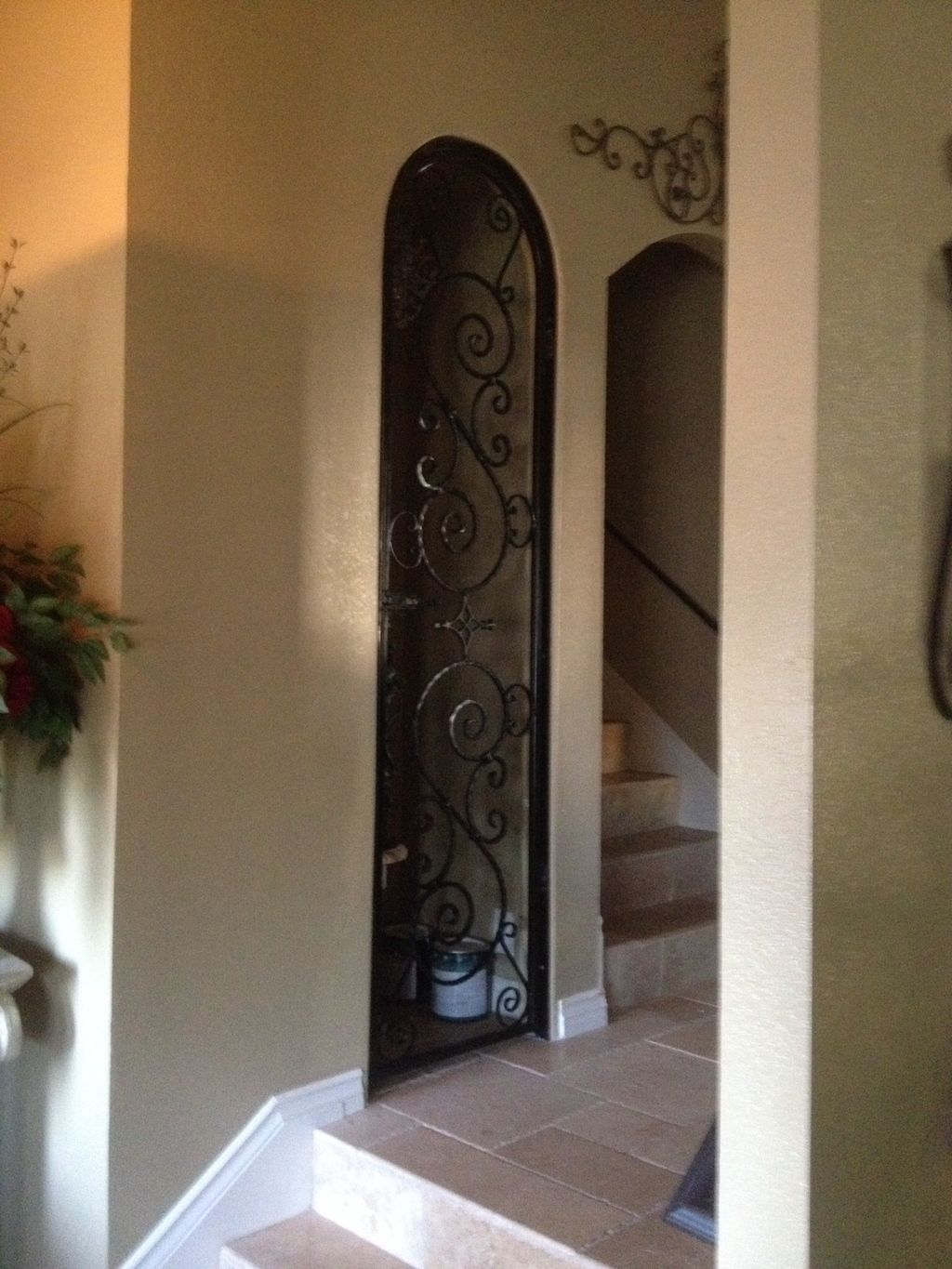 Wrought iron wine door