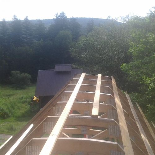 Trusses on post n beam /horse barn.. phase 1 (with