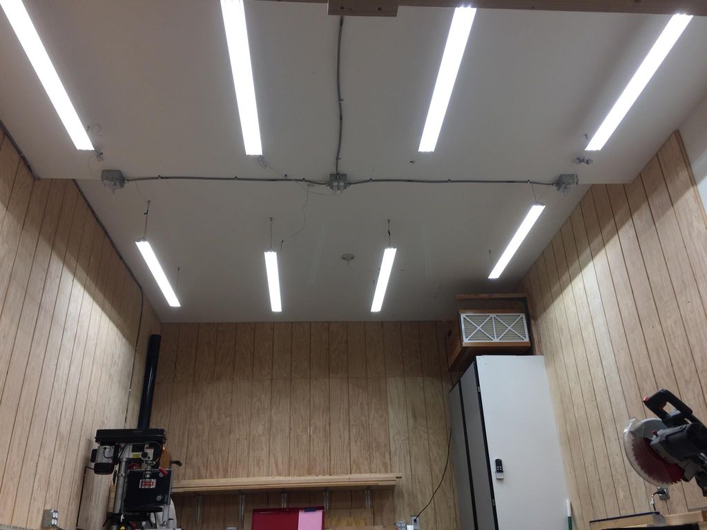 Wood shop power and lighting project.