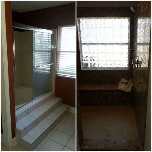 converting a tub and shower to an incredible walk-
