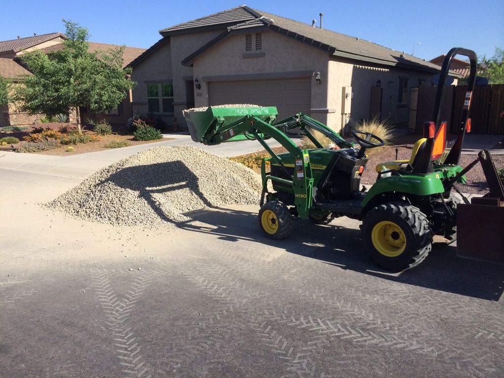 Spreading gravel