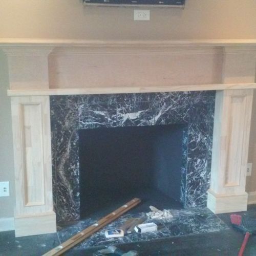 Mantel I built in place of an existing mantel. Def
