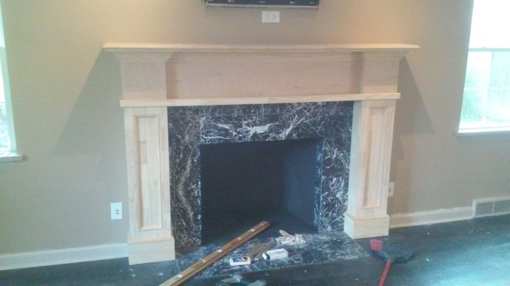 Mantel I built in place of an existing mantel. Def