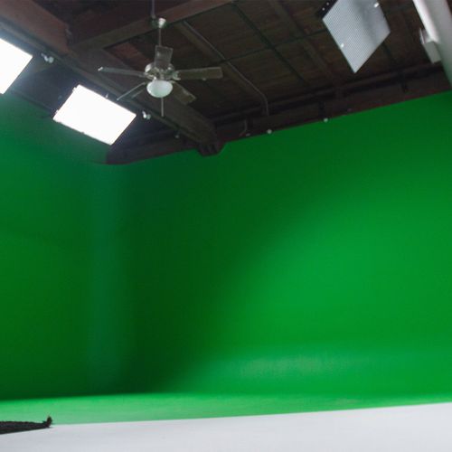 We have a full Green Screen Cyclorama on site for 