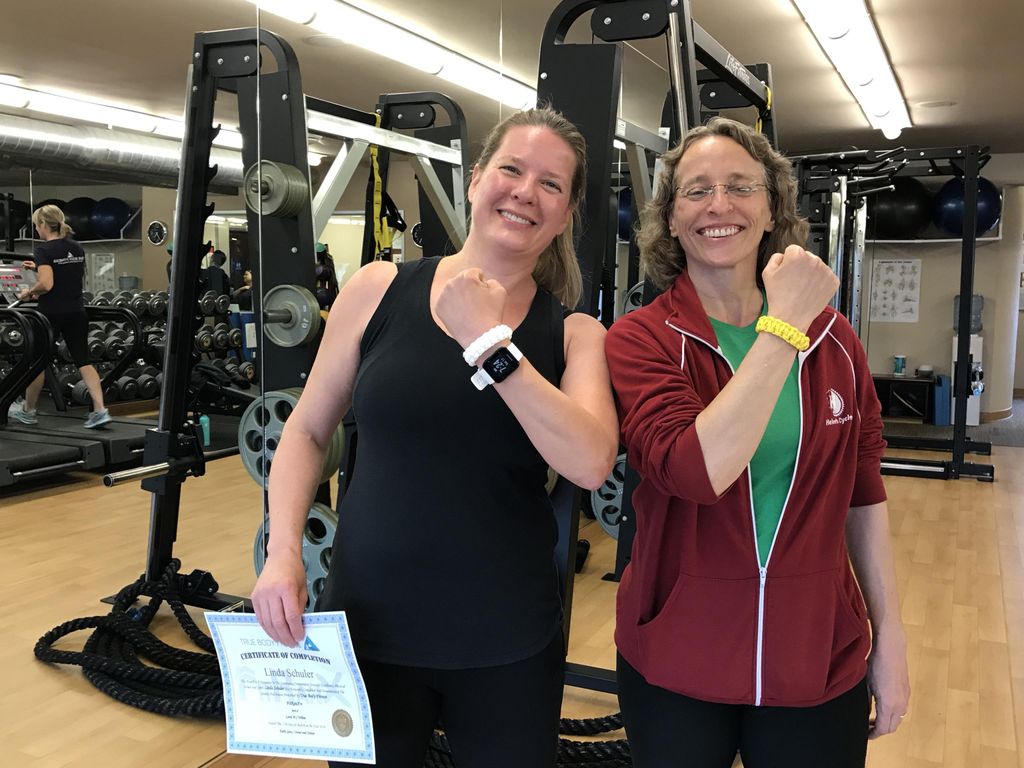 Linda S. And Kat P. Passing their level tests. 